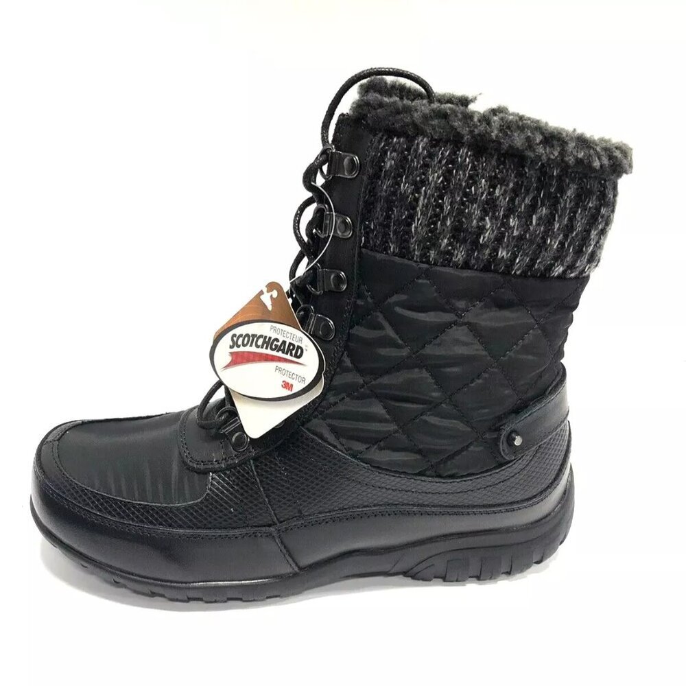 Propet Women’s Delaney Frost Black Winter Boots Size 6 X(2E)